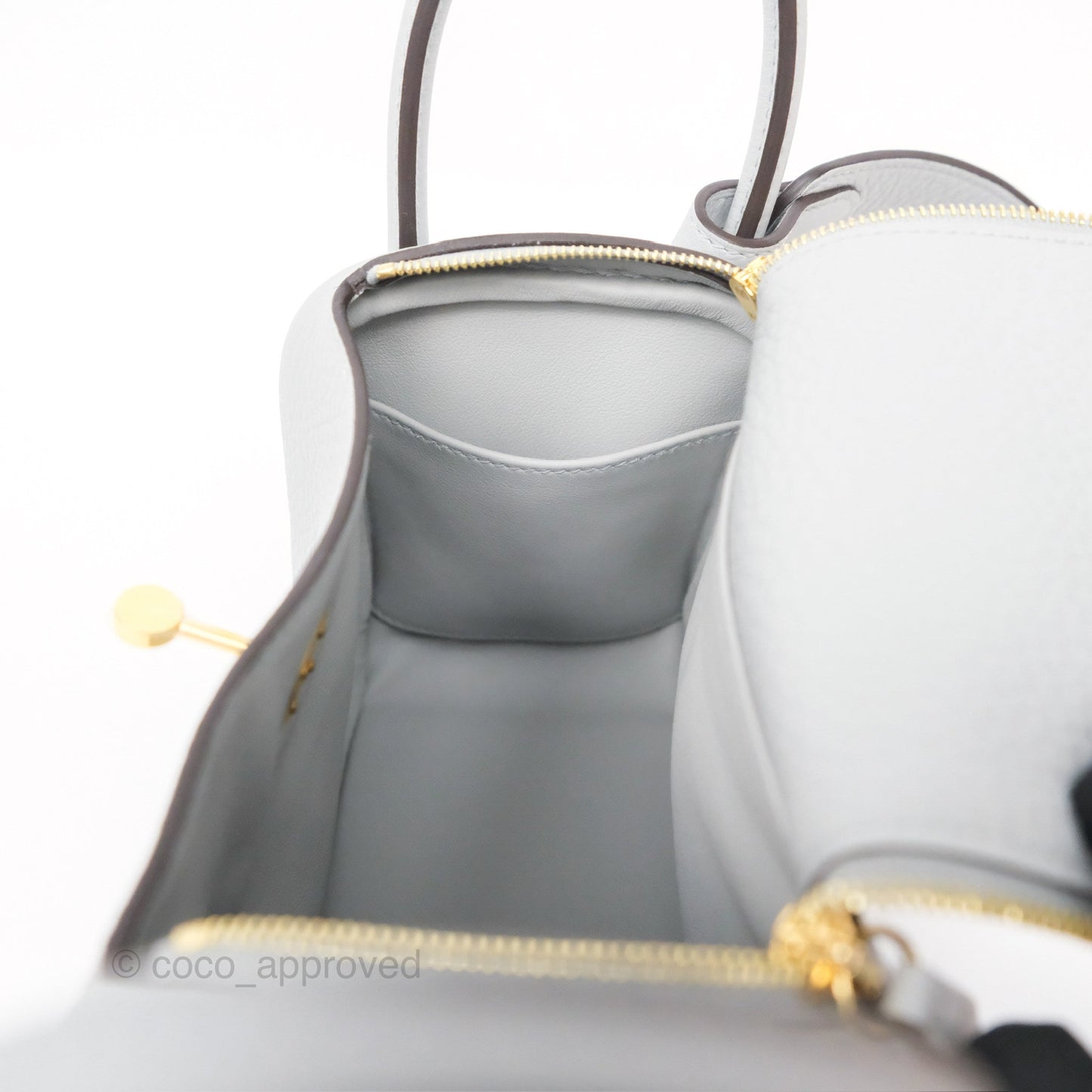 Hermès Mini Lindy 20 Blue Glacier 8U Clemence Gold Hardware