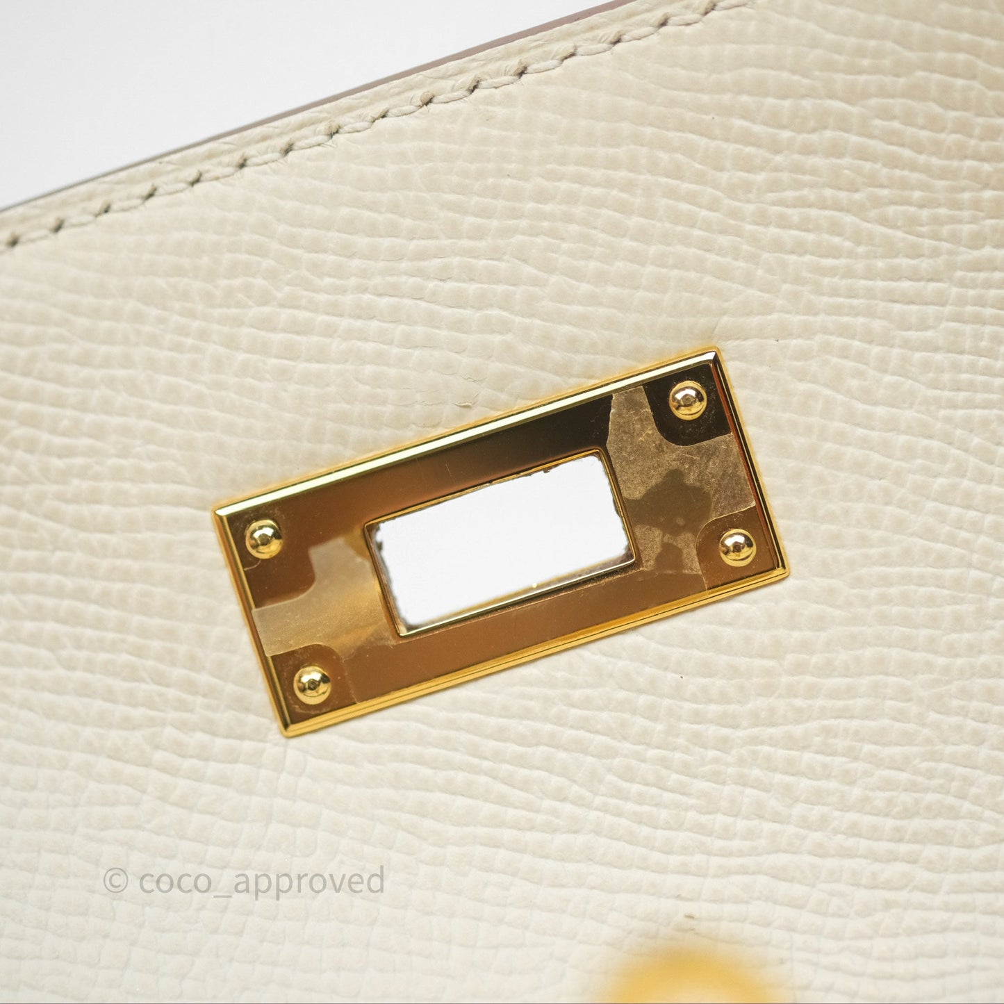 Hermès Kelly 28 Sellier Craie 10 Epsom Gold Hardware