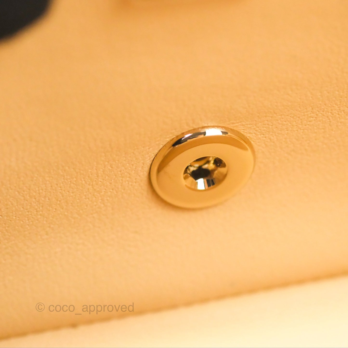 Chanel Quilted Mini Rectangular Flap Beige Lambskin Gold Hardware
