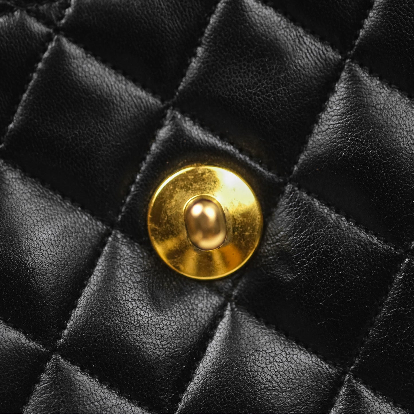 Chanel Vintage Mini Circled CC Flap Bag Black Lambskin 24K Gold Hardware