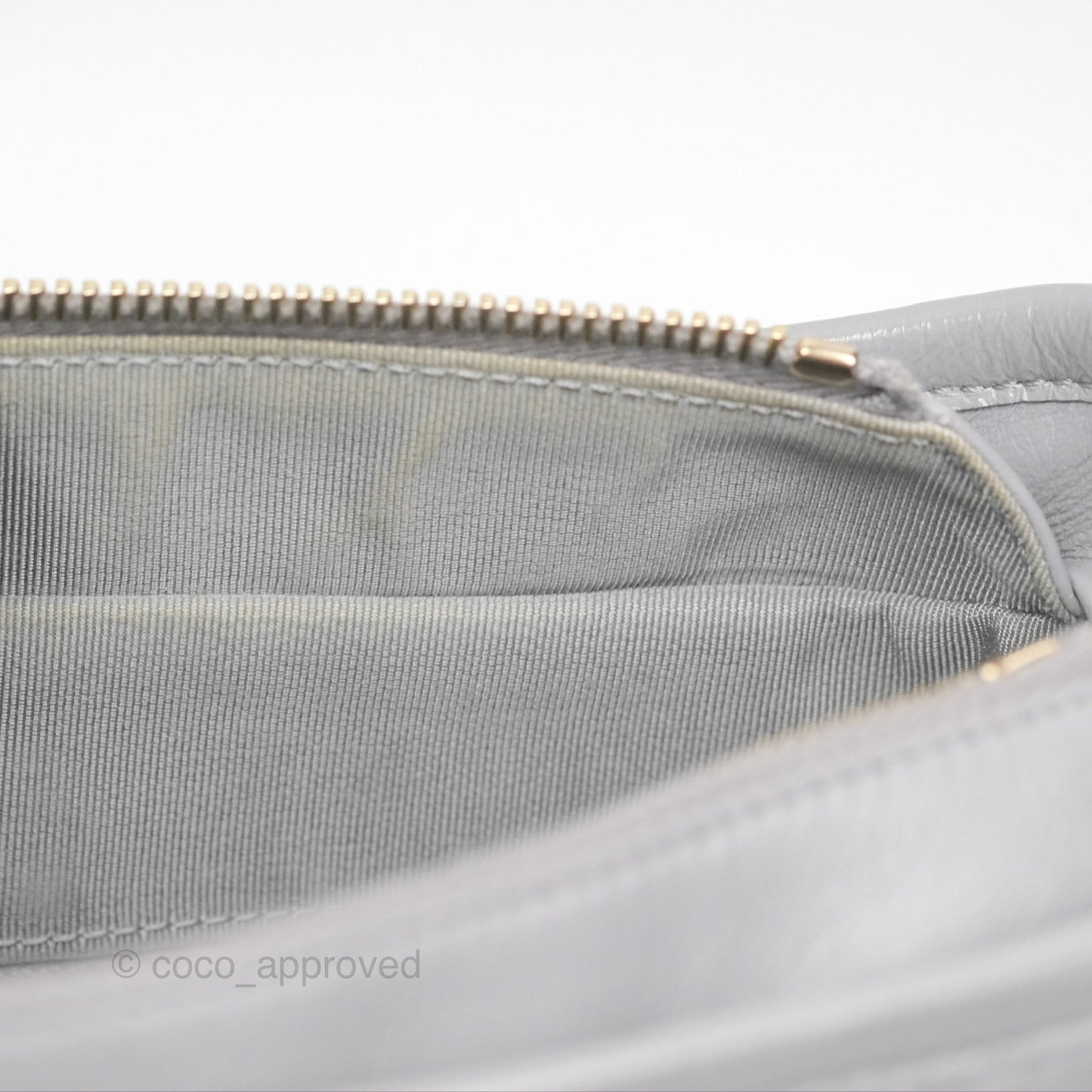 Chanel Small Gabrielle Hobo Quilted Grey Aged Calfskin