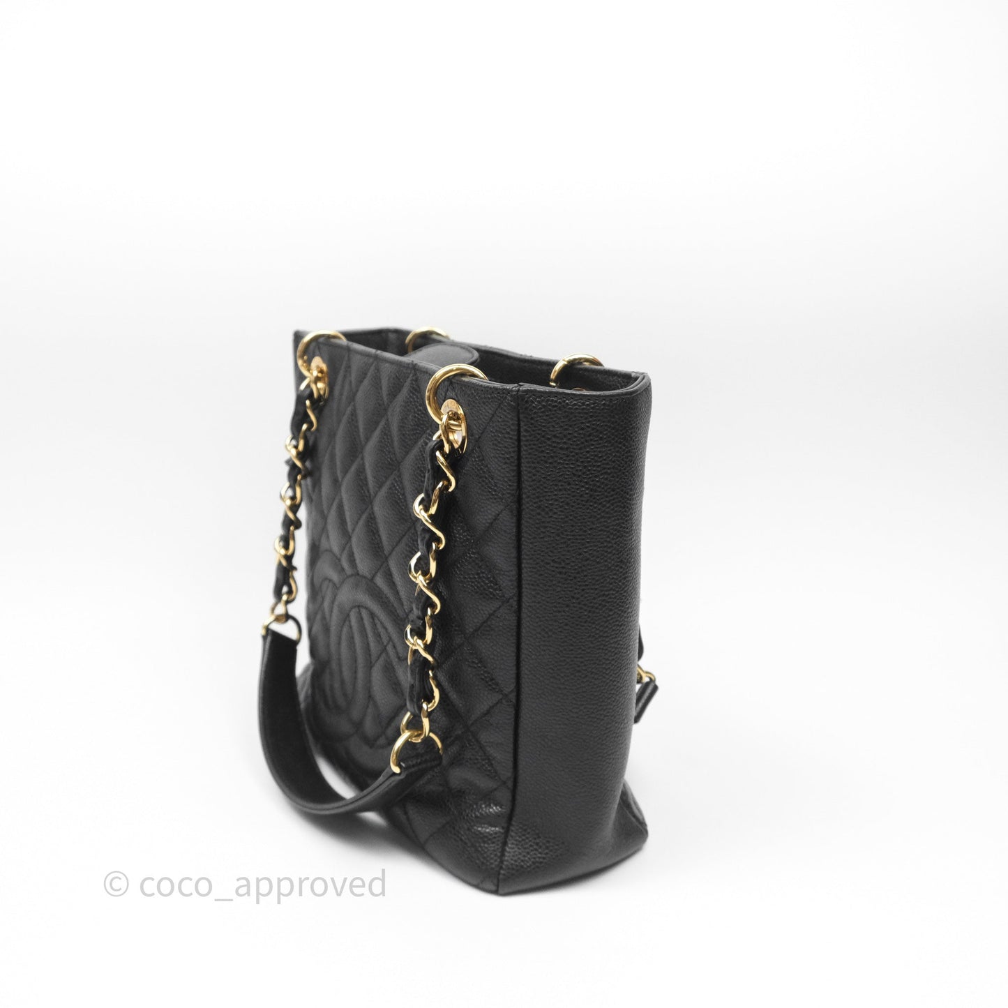 Chanel Vertical GST Black Caviar Gold Hardware