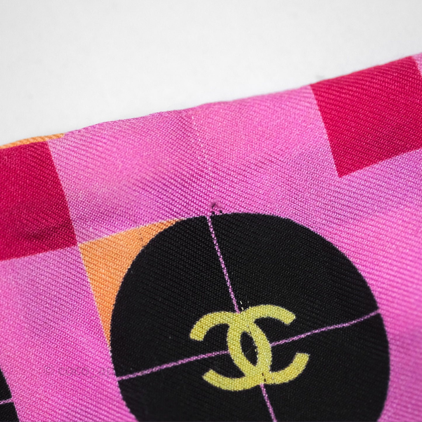 Chanel CC Silk Twilly Pink