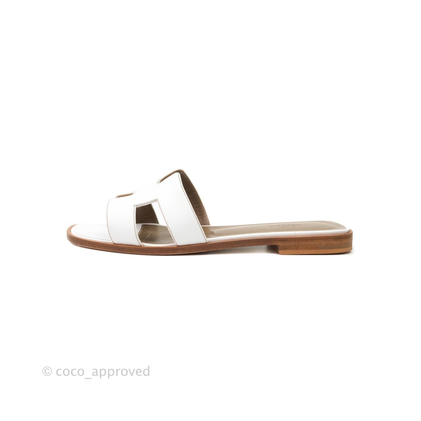 Hermès Oran Sandals in White Size 39.5