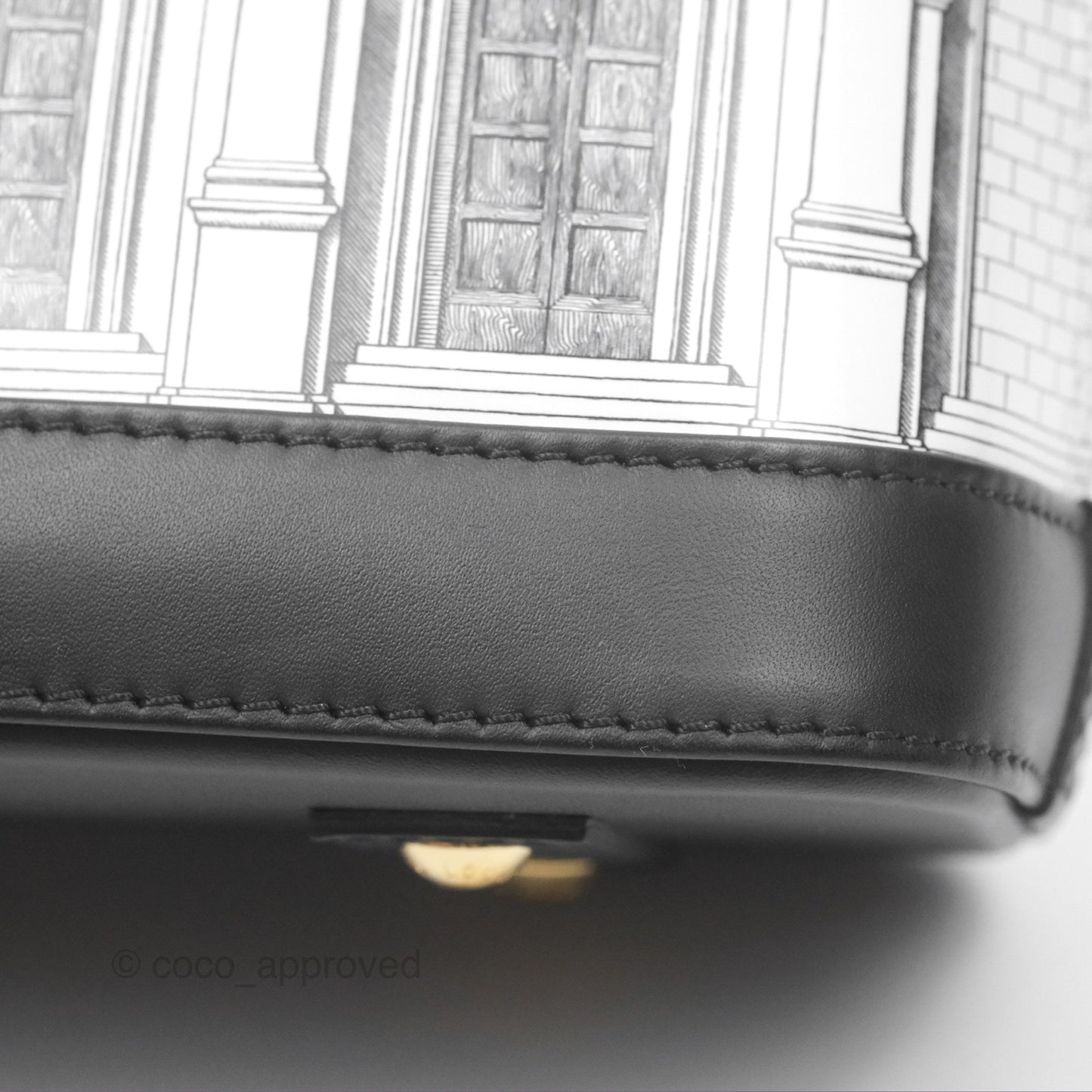 Louis Vuitton Alma BB Fornasetti Handbag Patent Calfskin