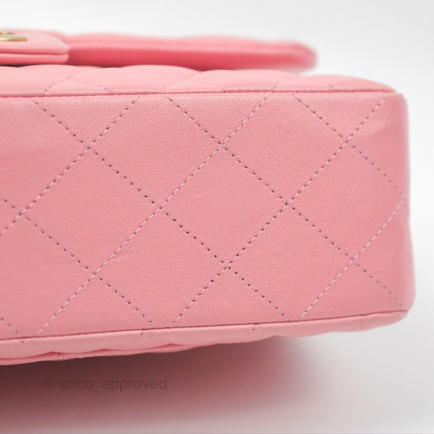 Chanel Small Classic Quilted Flap Pink Lambskin Gold Hardware