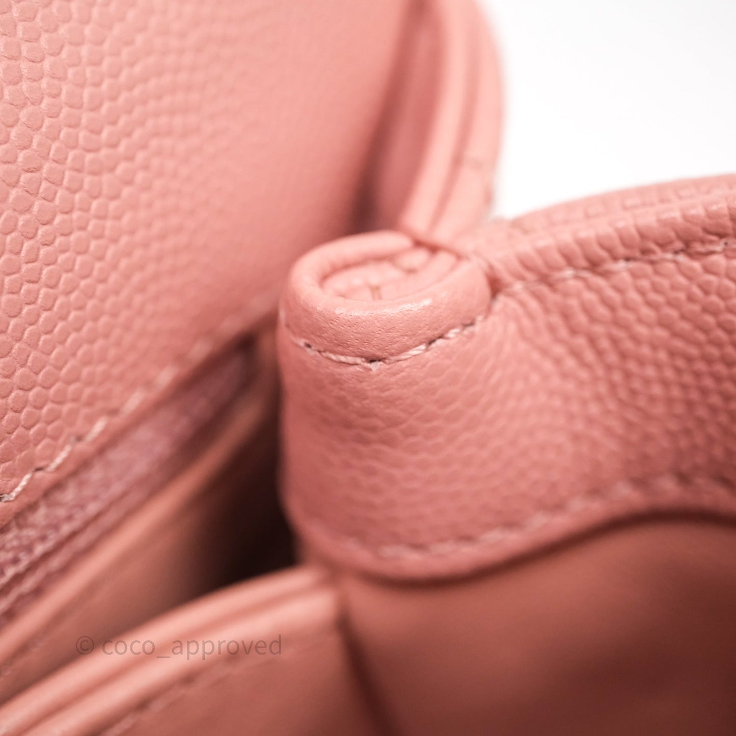 Chanel Small Coco Handle Quilted Pink Caviar Gold Hardware