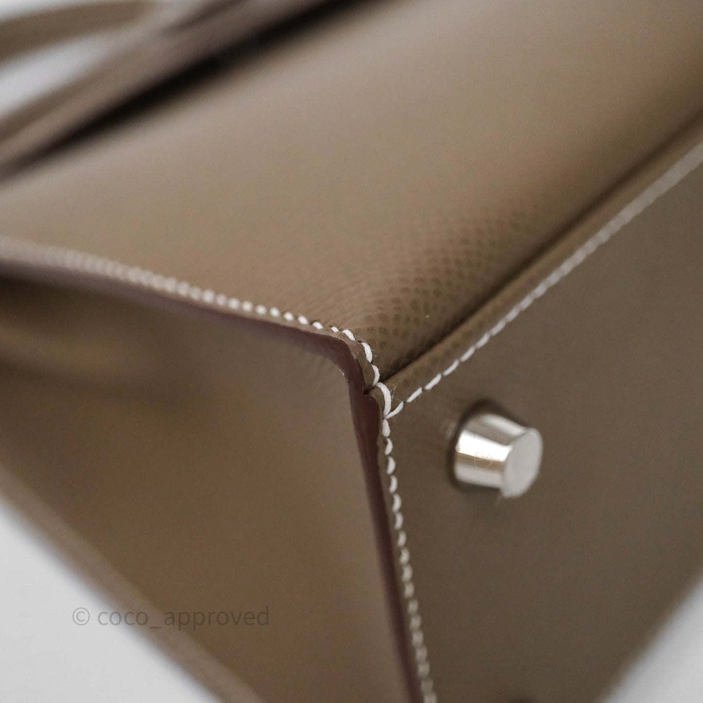 Hermes Kelly 25 Etoupe 18 Palladium Hardware
