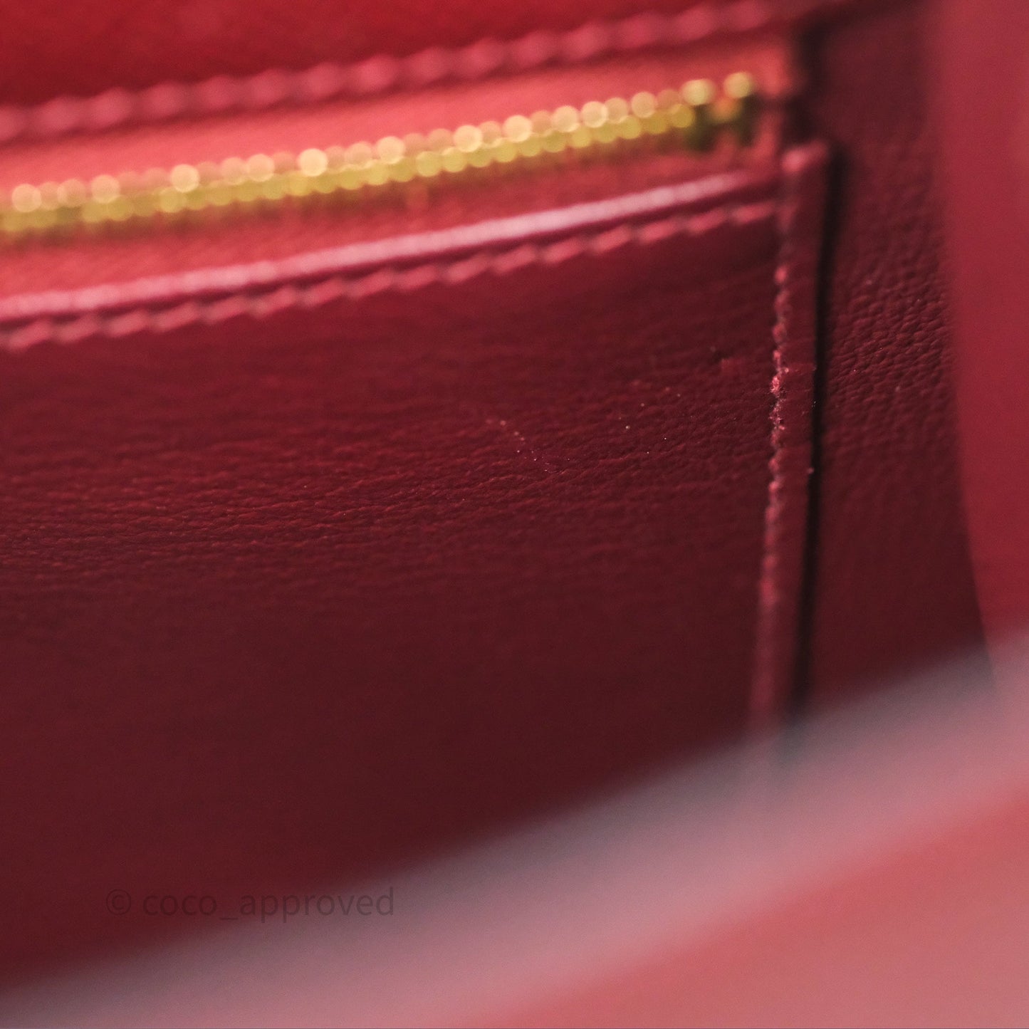 Hermès Sellier Kelly 25 Rouge H Epsom Gold Hardware