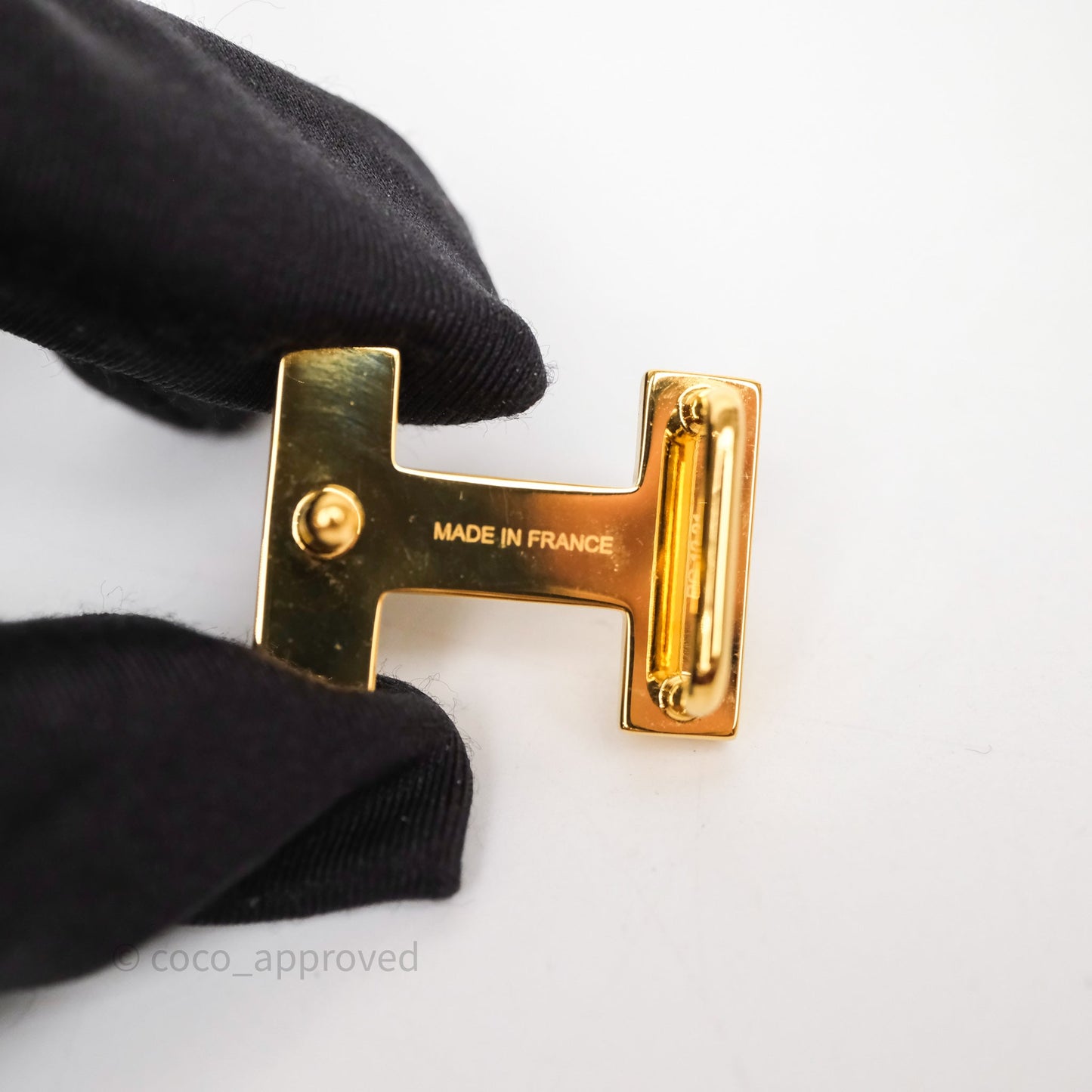 Hermès Belt Jaune Poussin/ Blanc Veau Swift/ Epsom Gold Hardware