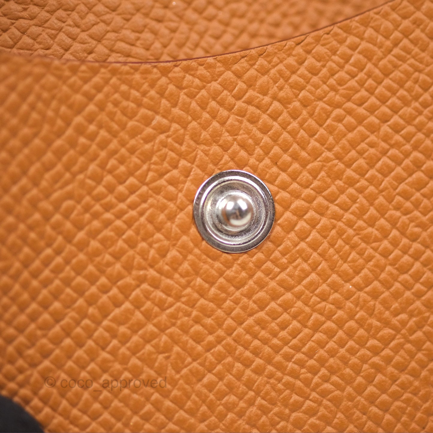 Hermès Bearn Mini Wallet Gold 37 Epsom Palladium Hardware