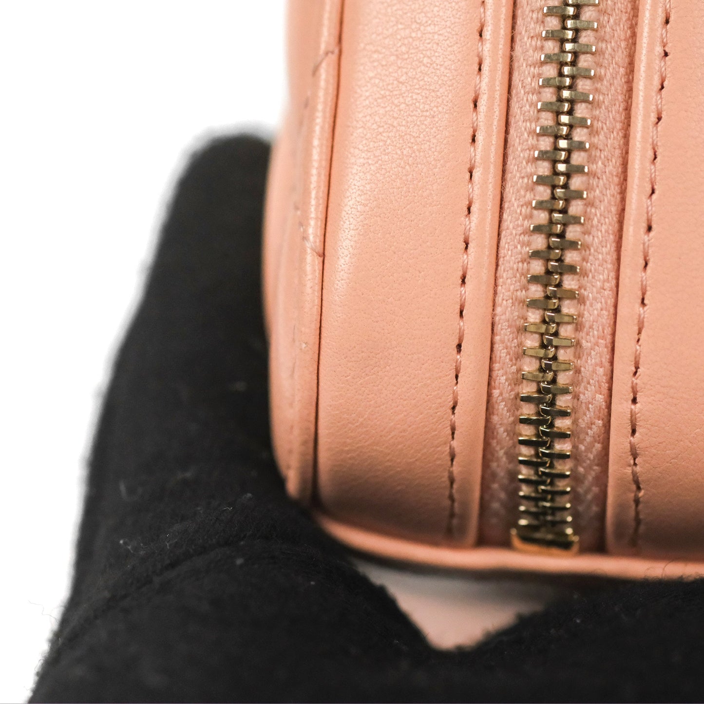 Chanel Mini Pearl Crush Quilted Camera Case Orange Blair Lambskin Aged Gold Hardware