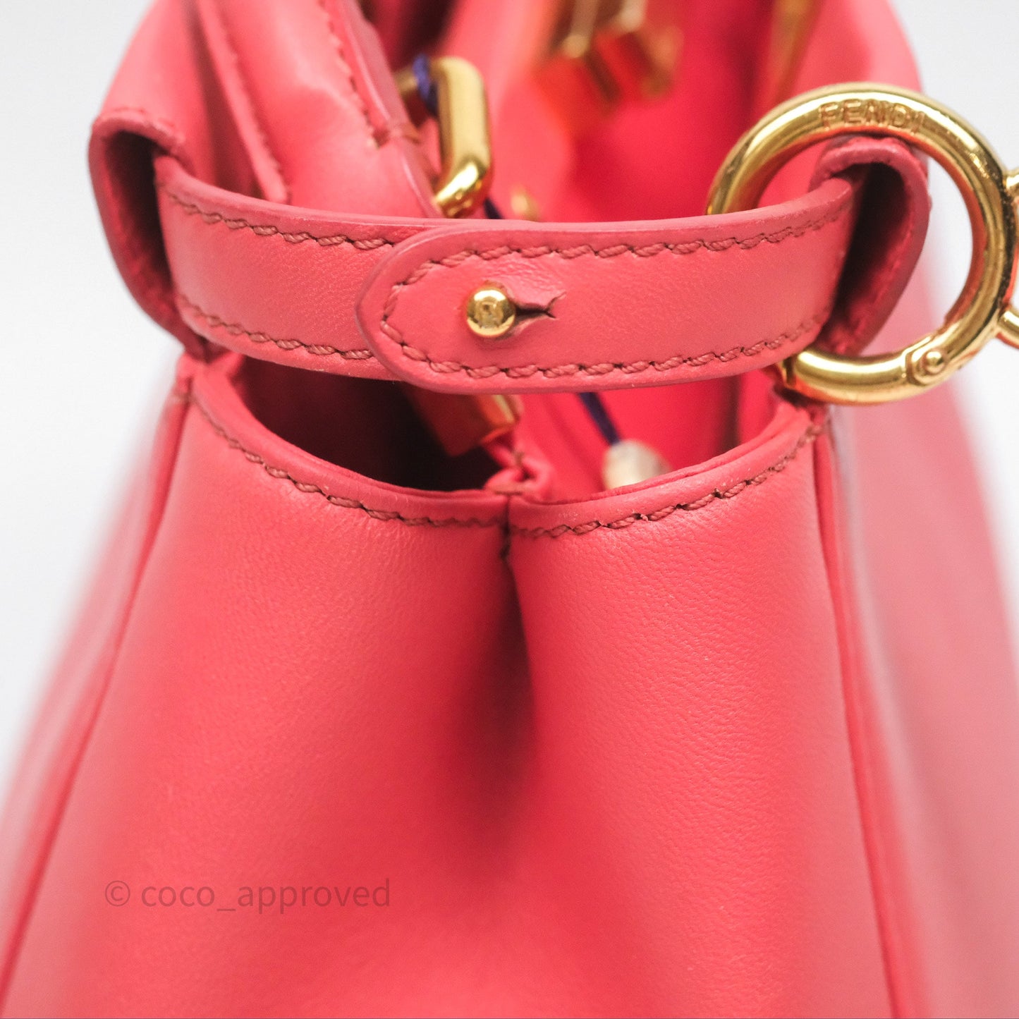 Fendi Nappa Mini Peekaboo Bag Hot Pink