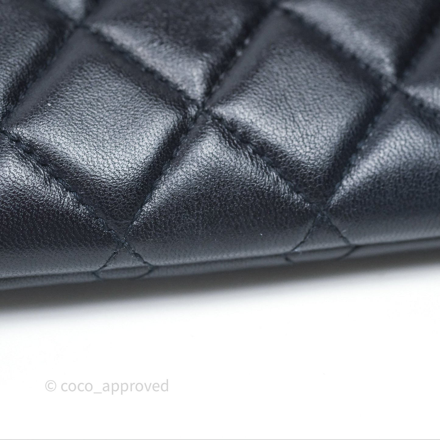Chanel Medium O Case Boy Navy Lambskin Gold Hardware