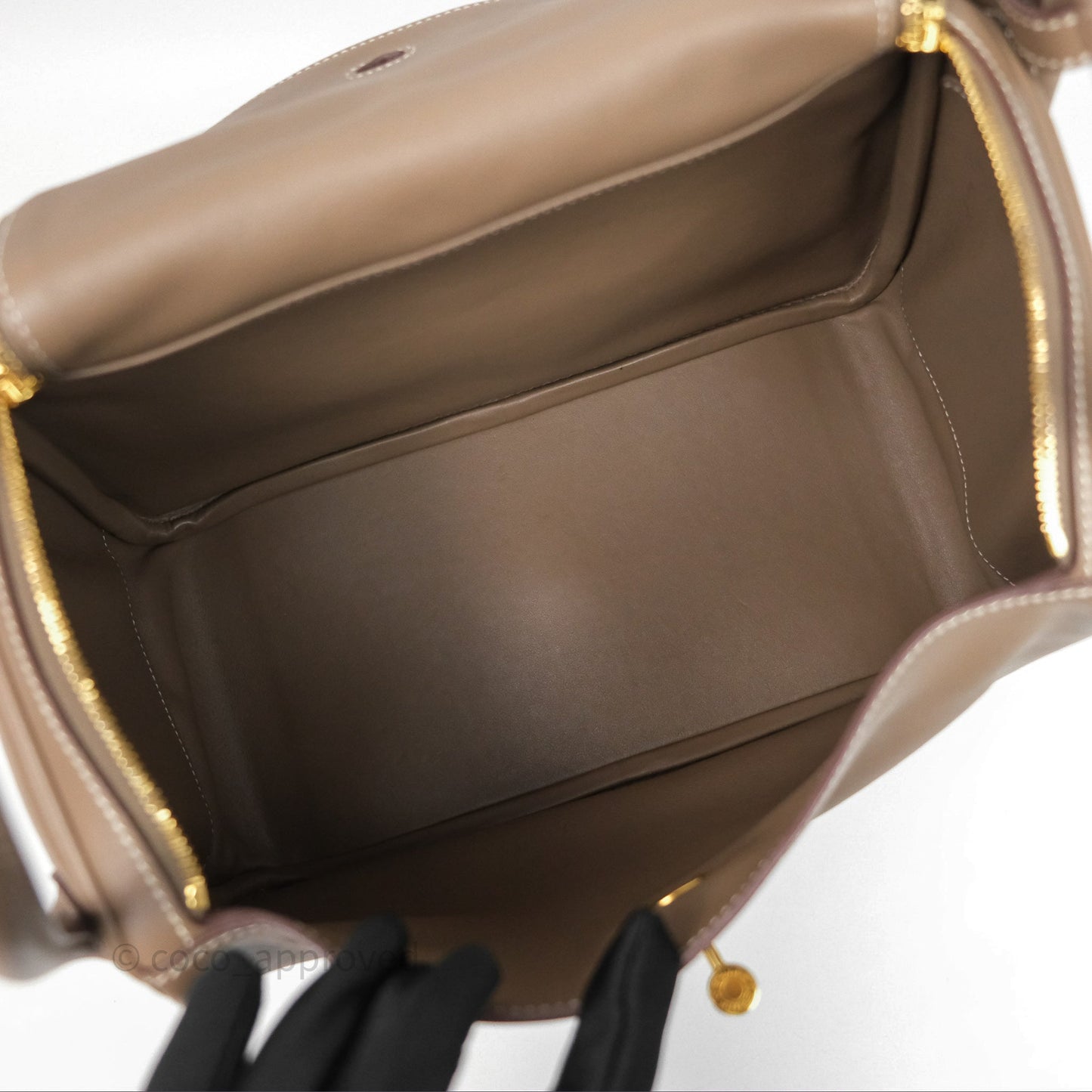 Hermès Lindy 30 Etoupe 18 Swift Gold Hardware