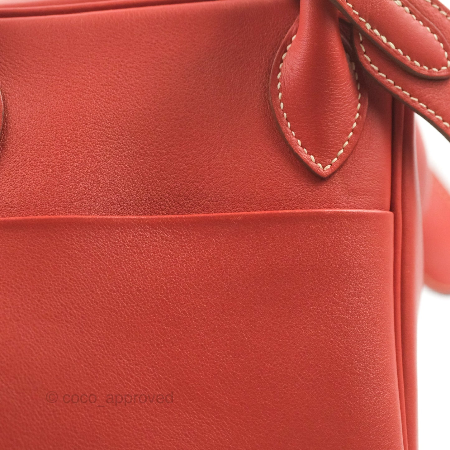 Hermès Lindy 30 Sanguine 9M Swift Palladium Hardware