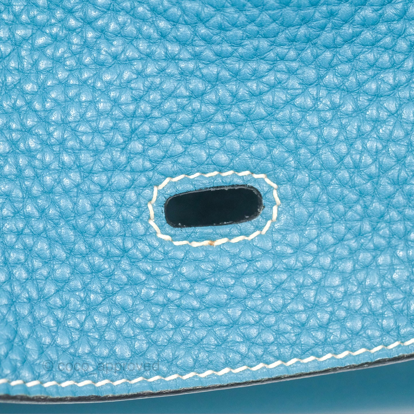 Hermès Lindy 34 Blue Jean Clemence Palladium Hardware
