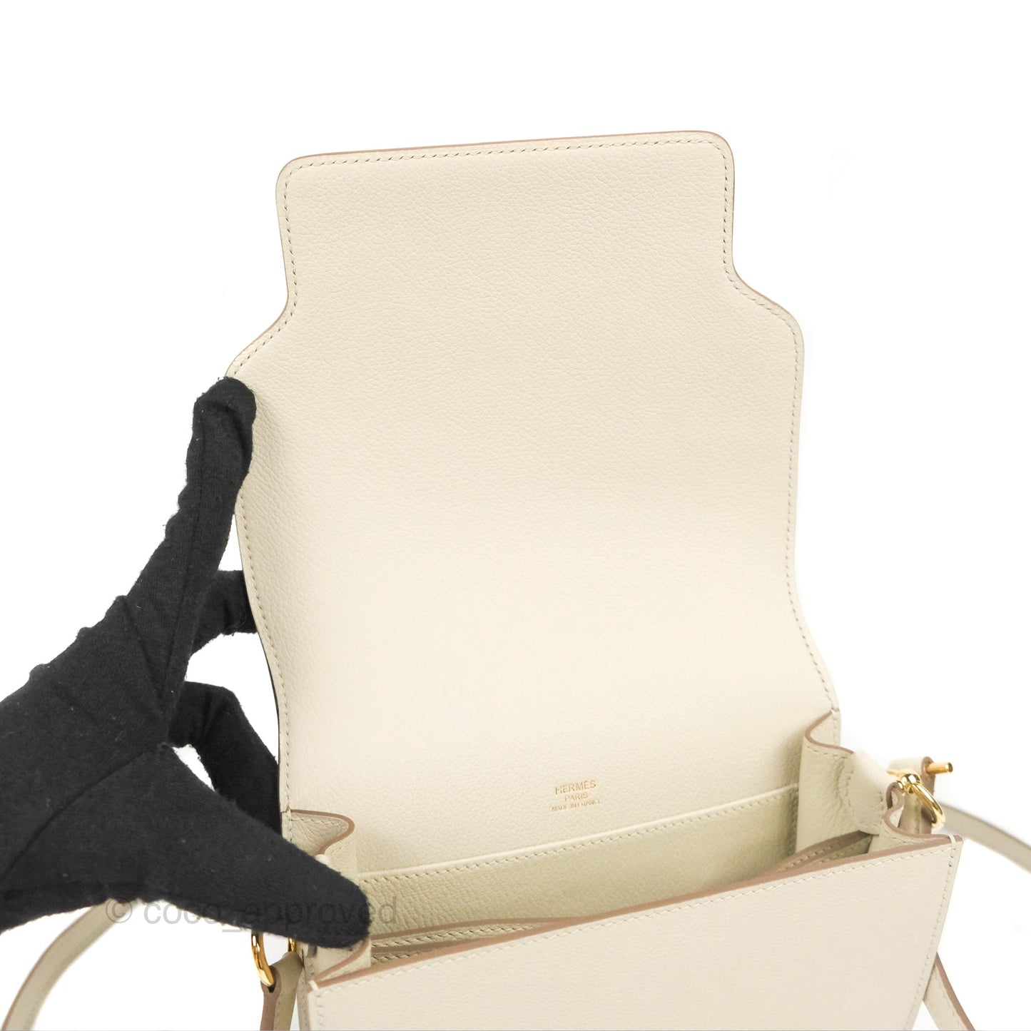 Hermès Roulis Mini 18 Beton Evercolor Permabrass Hardware