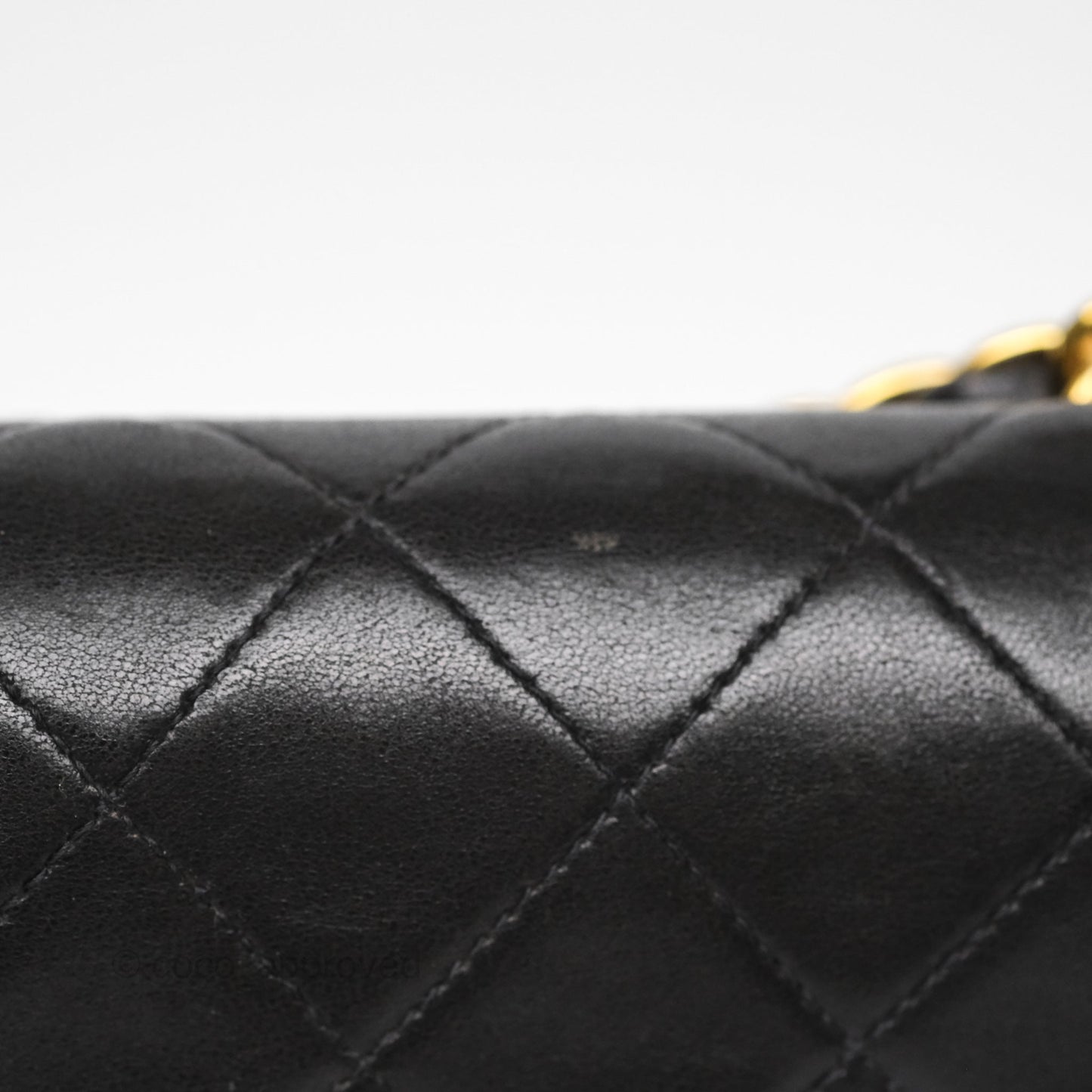Chanel Vintage Small Classic Flap Black Lambskin 24K Gold Hardware