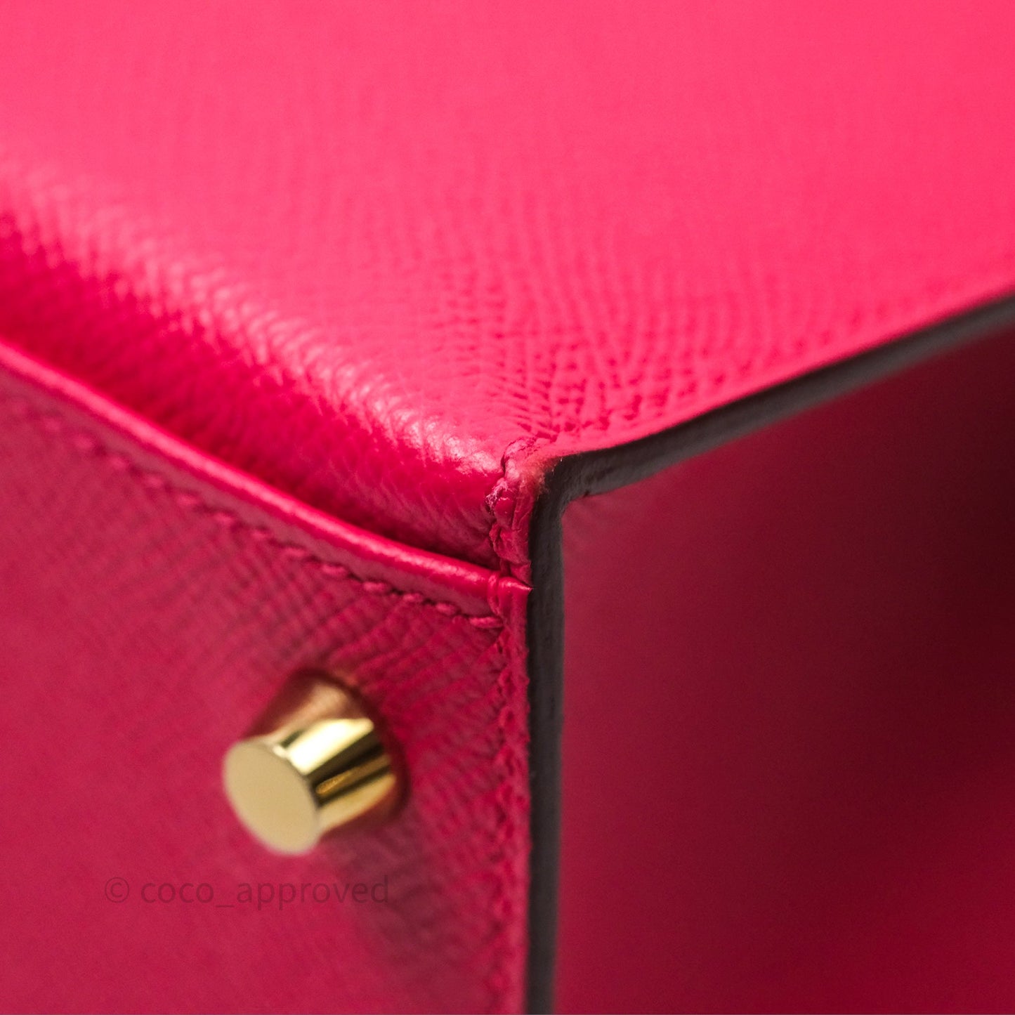 Hermès Kelly 28 Sellier Rose Extreme I6 Epsom Gold Hardware