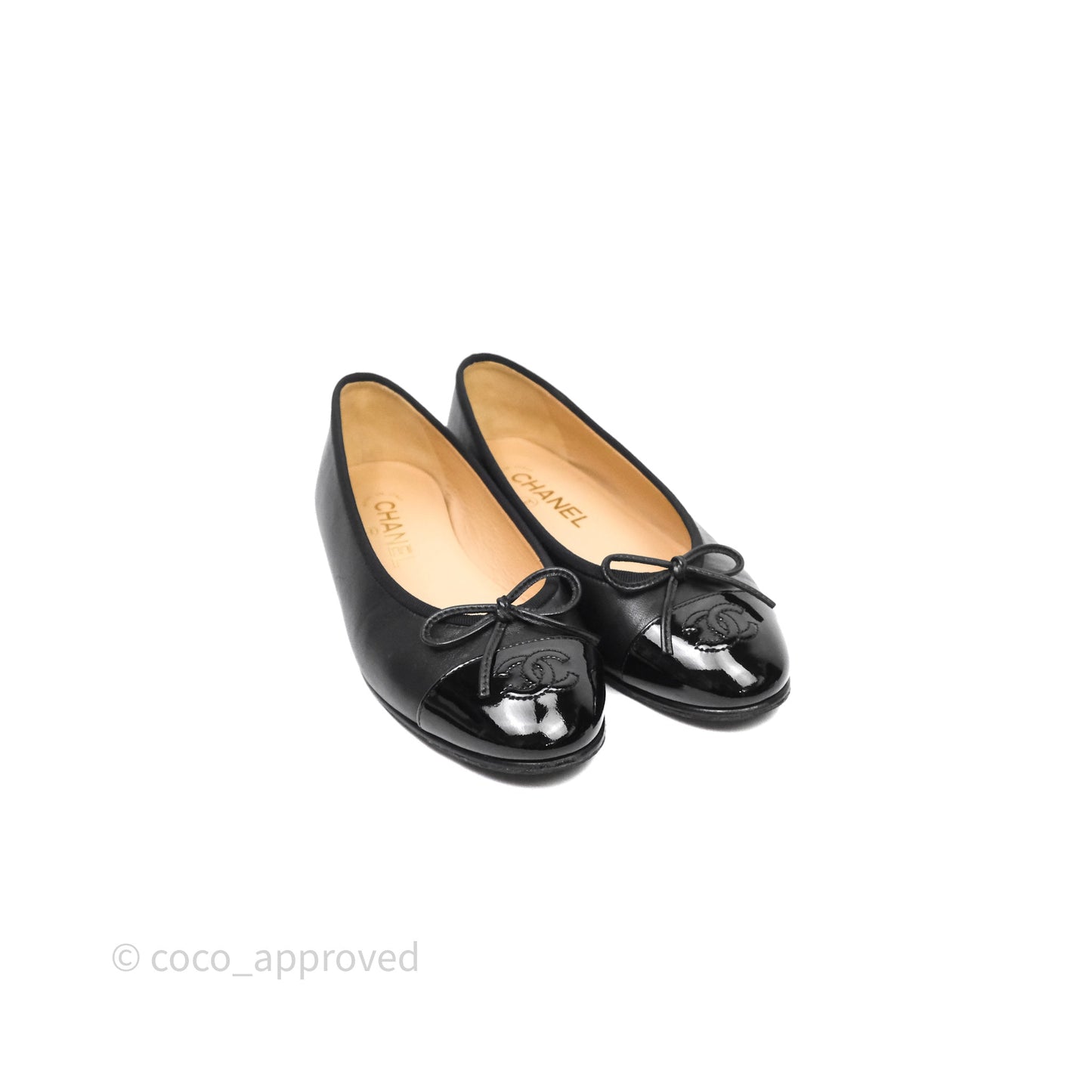 Chanel Ballet Flats Black Size 36.5