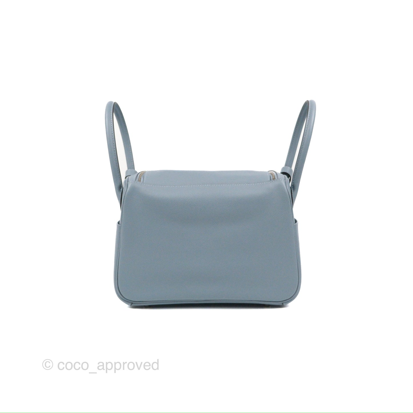 Hermès Lindy 26 Bleu Lin Evercolor Palladium Hardware