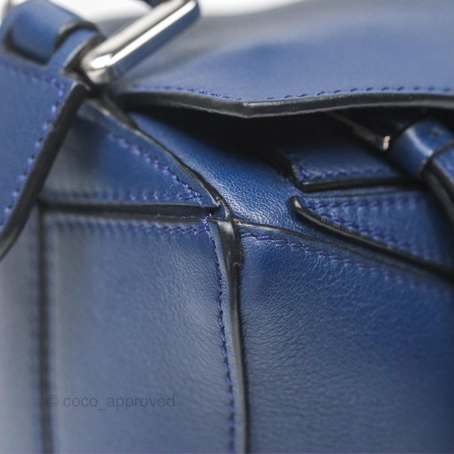 Loewe Small Puzzle Bag Navy Calfskin