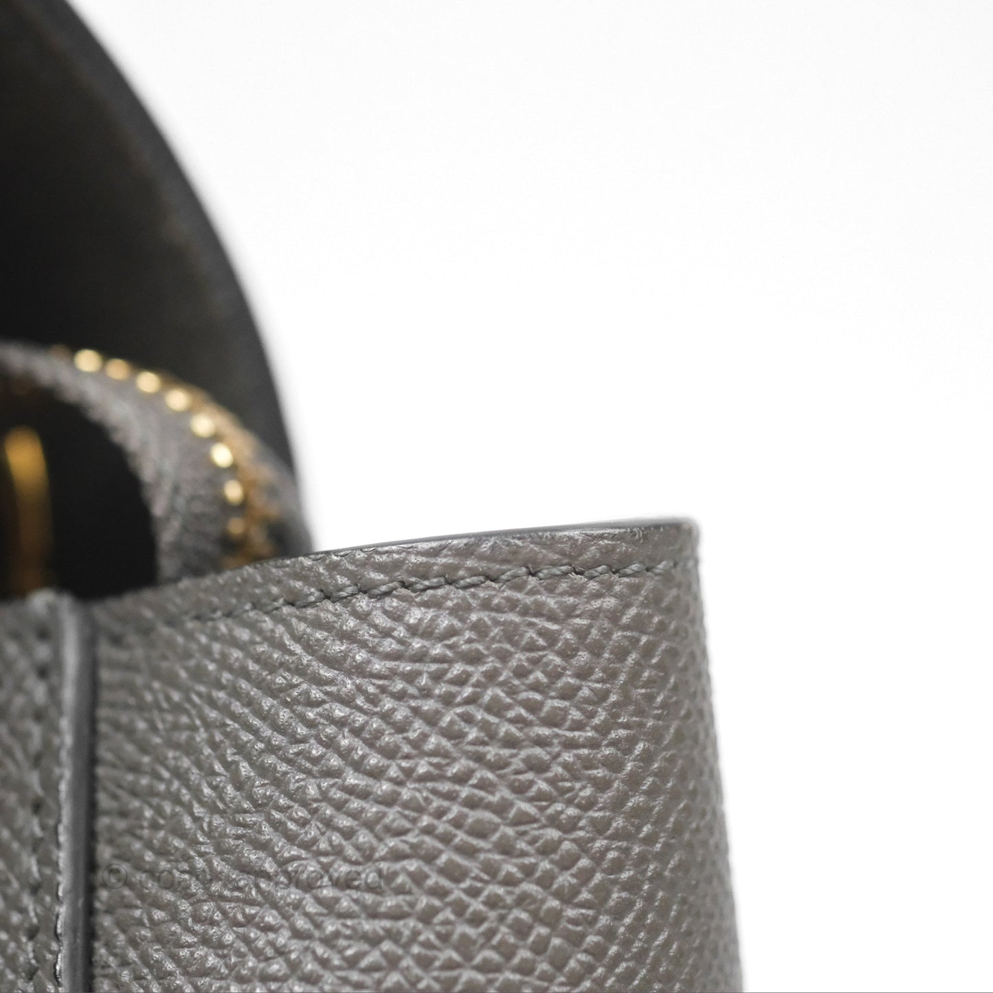 Celine Pico Belt Bag Grey Grained Calfskin Gold Hardware