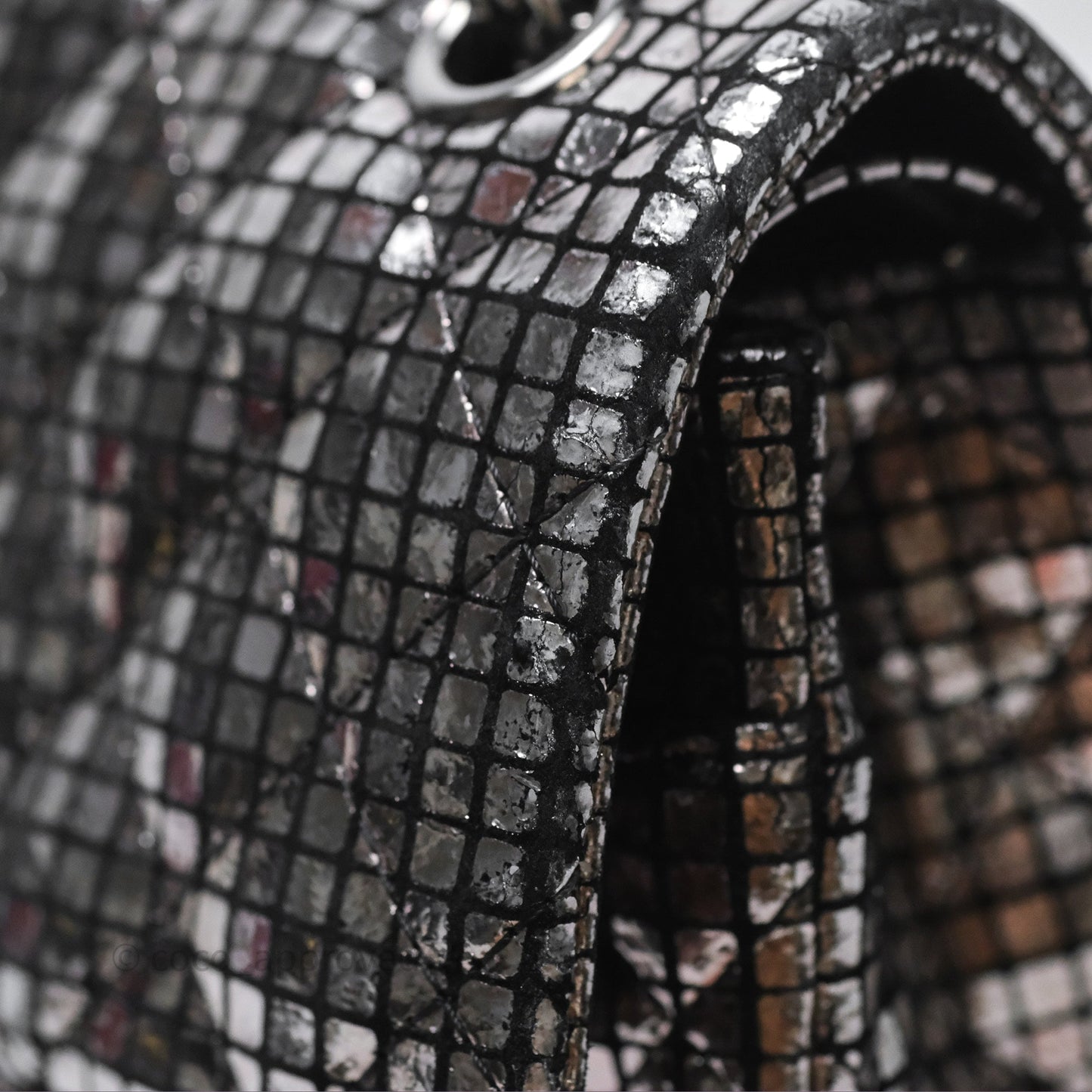 Chanel Mirror Reissue 2.55 Quilted Silver Suede Calfskin Gun Metal Hardware