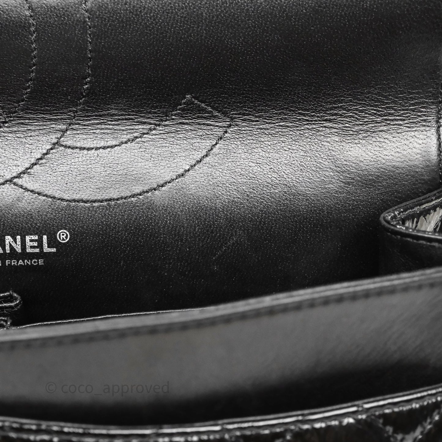 Chanel 2.55 Reissue Glazed Calfskin So Black 227 Silver Hardware