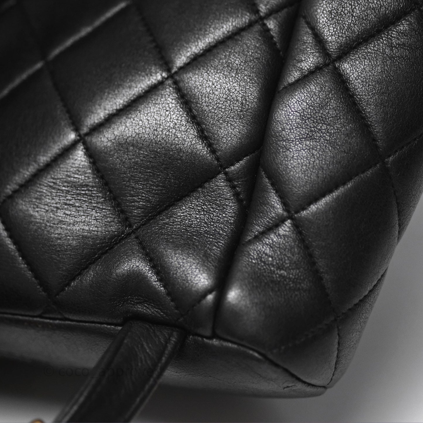 Chanel Vintage CC Duma Backpack Black Lambskin 24K Gold Hardware