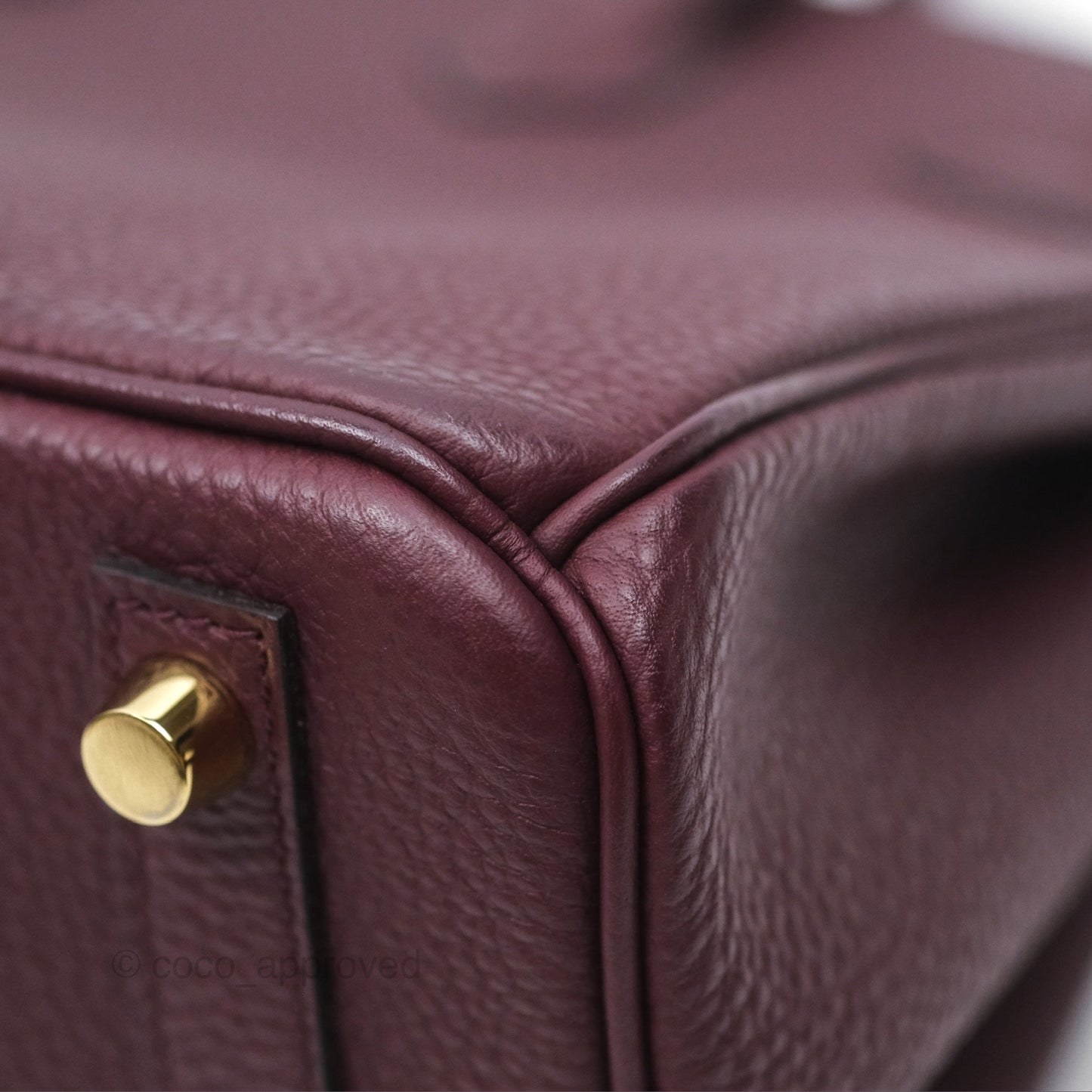 Hermès Birkin 25 Retourne Bordeaux Togo Gold Hardware