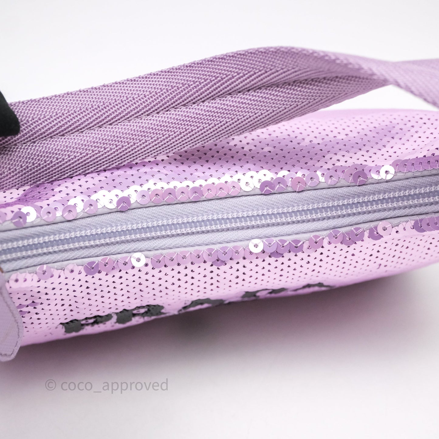 Prada Re-Edition 2000 Nylon Mini Hobo Bag Purple Sequin
