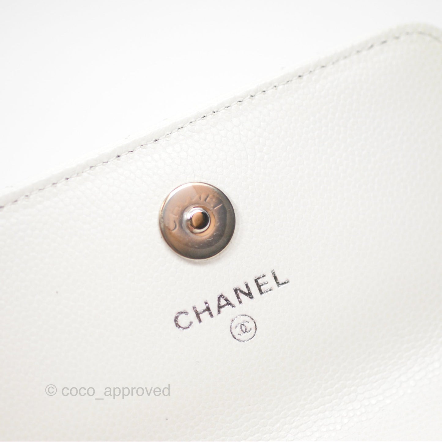 Chanel My Everything Belt Flap Card Holder White Caviar Incognito Hardware