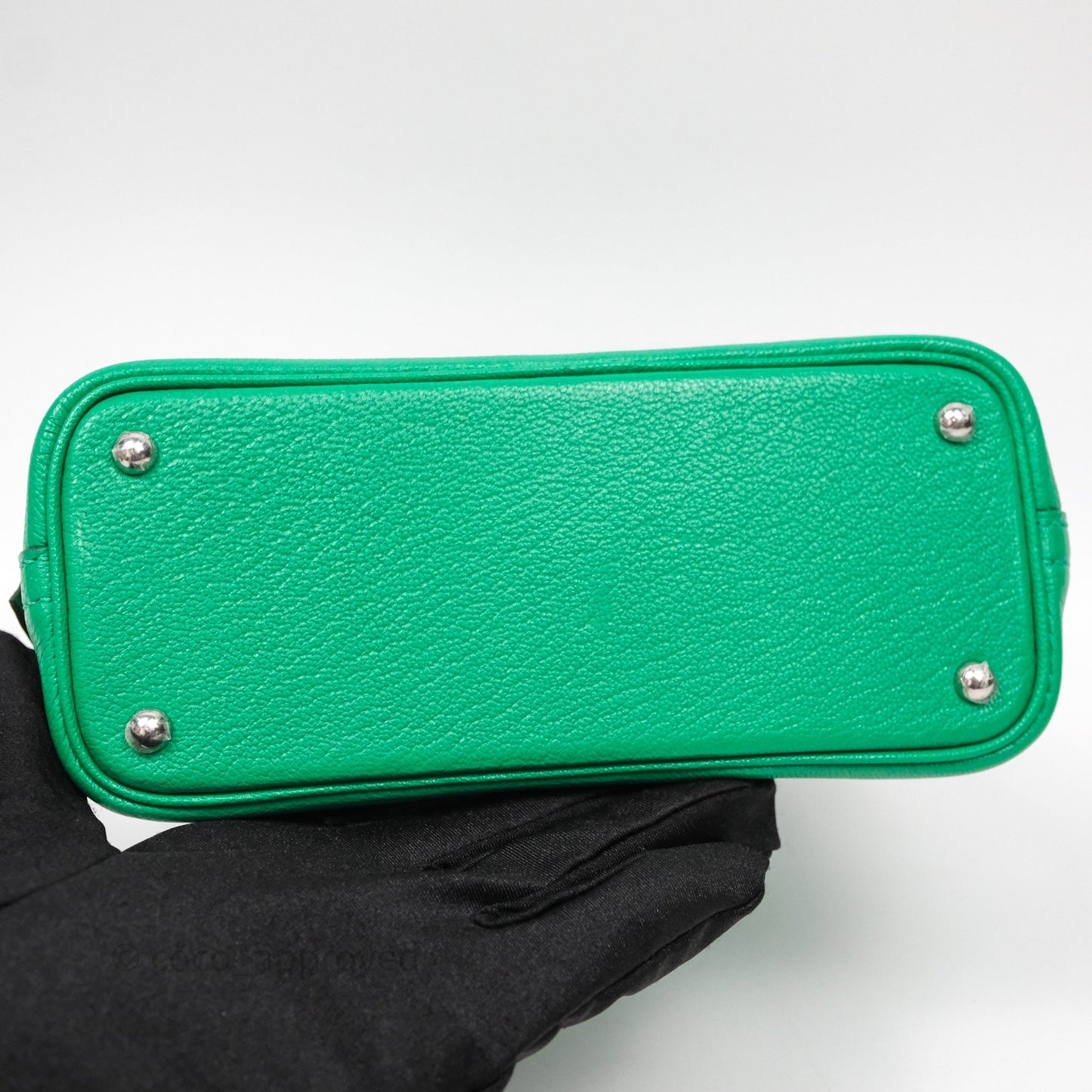 Hermès Bolide Mini 1923 Menthe 6W Chèvre Mysore Palladium Hardware