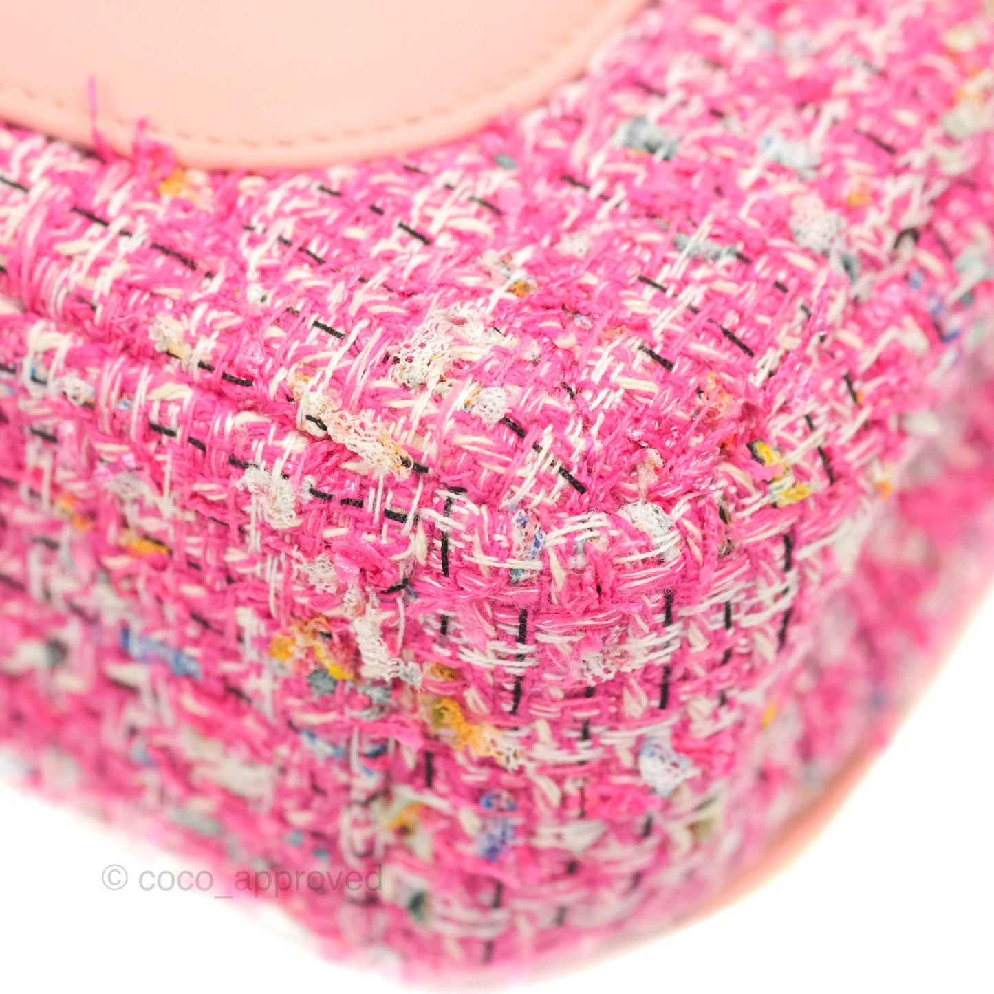 Chanel Quilted Small CC Filigree Flap Pink Tweed