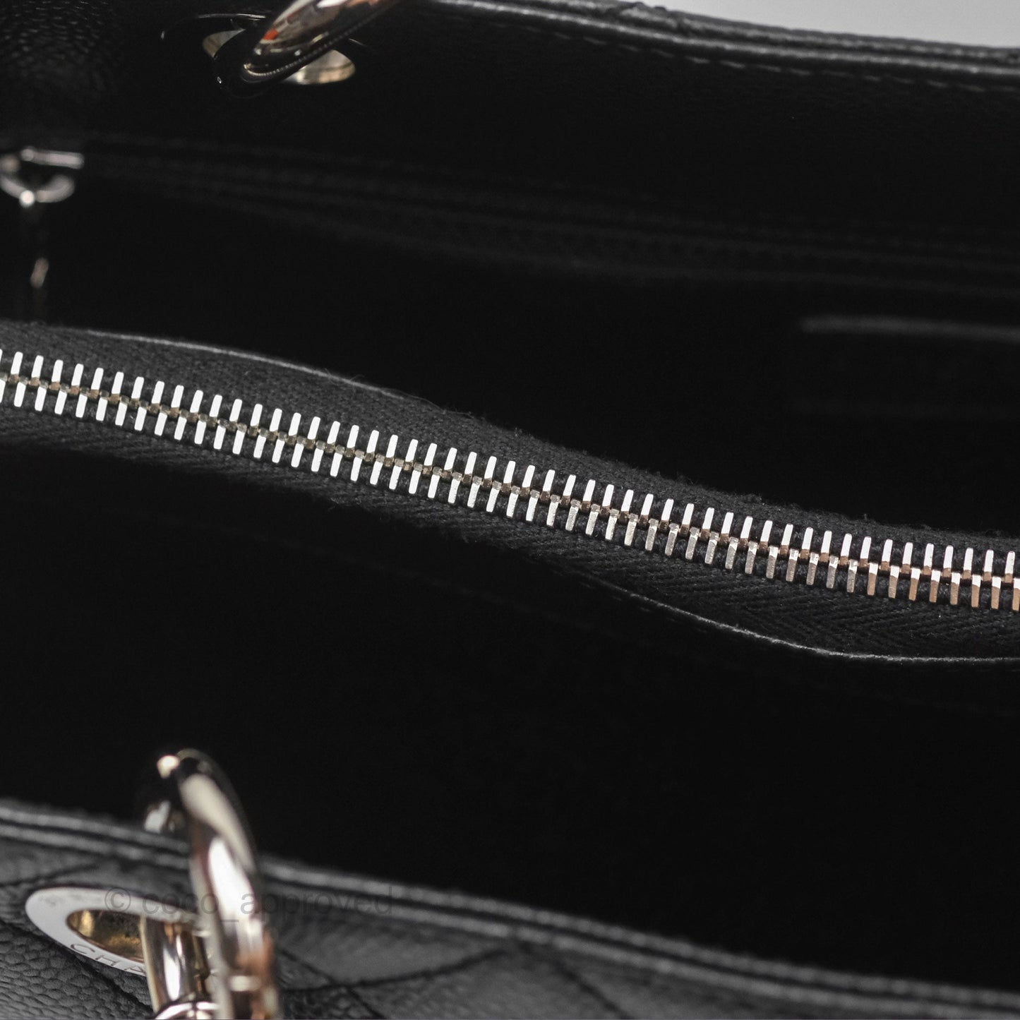 Chanel GST Black Caviar Silver Hardware