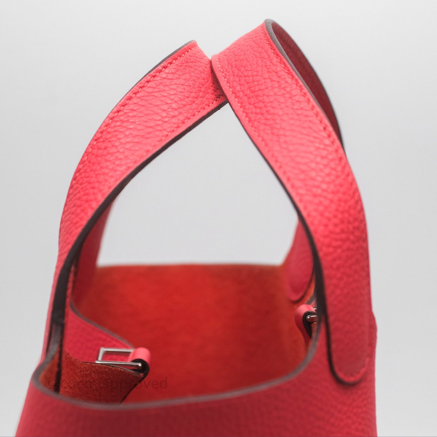 Hermès Picotin 18 Rose Texas Taurillon Clemence Palladium Hardware