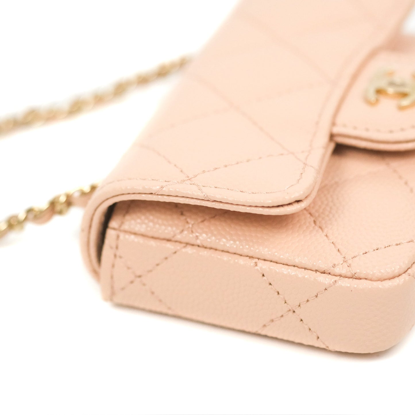 Chanel Classic Quilted Belt Bag Light Pink Caviar Gold Hardware