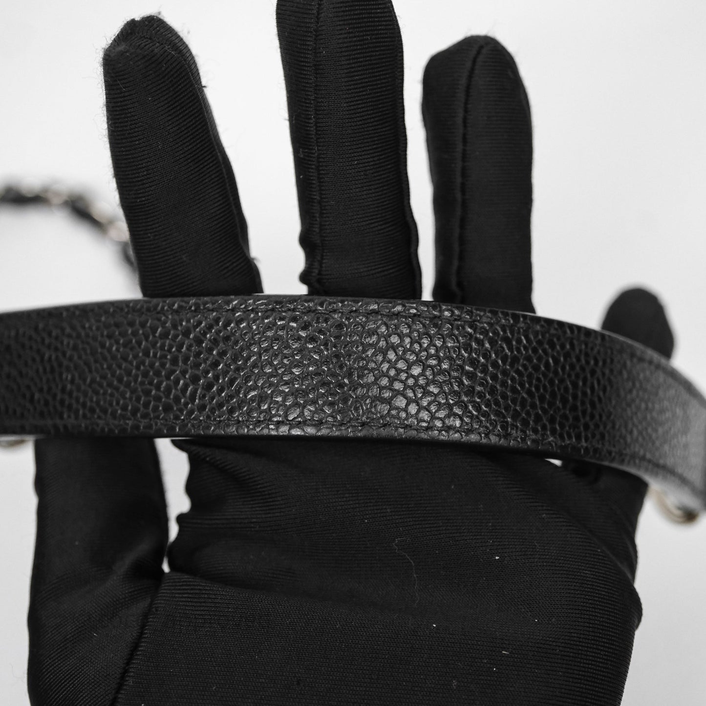 Chanel CC Drawstring Bucket Bag Black Caviar