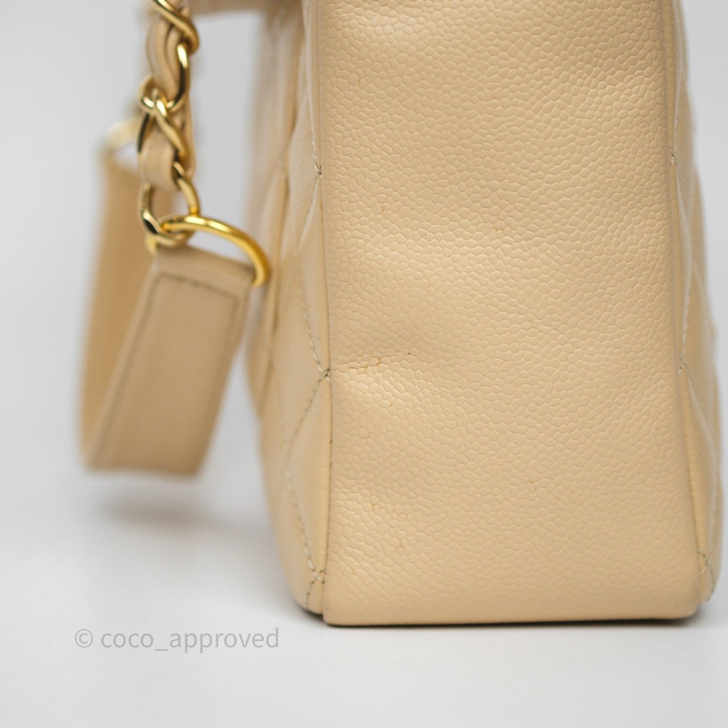 Chanel PST Tote Beige Caviar Gold Hardware
