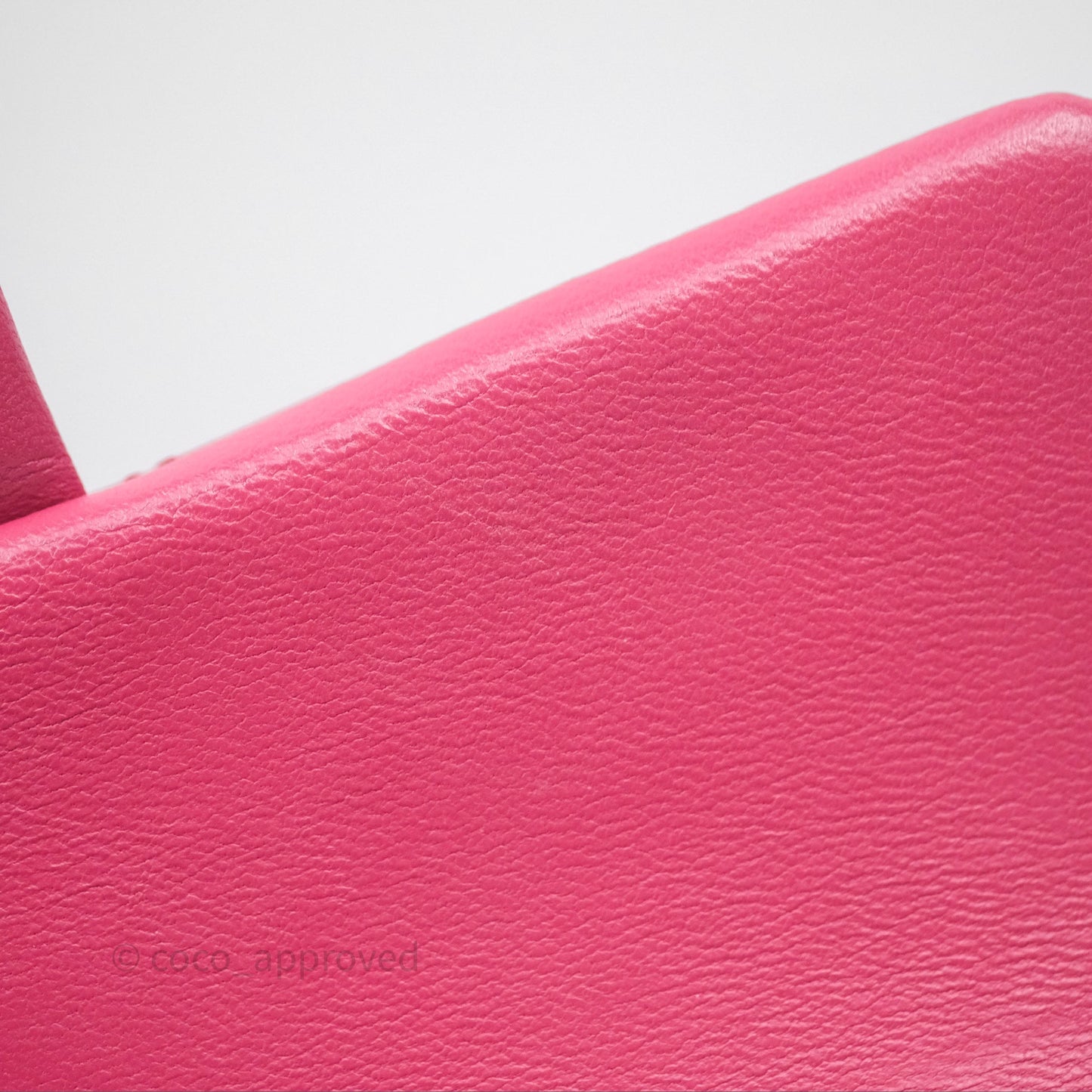 Chanel Quilted Mini Rectangular Flap Dark Pink Lambskin Silver Hardware