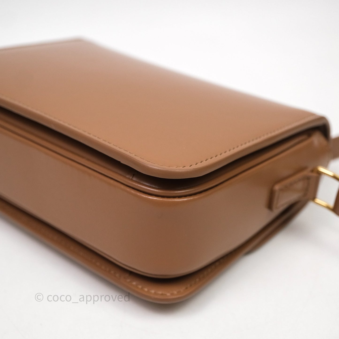 Celine Teen Triomphe Bag Shiny Calfskin Brown
