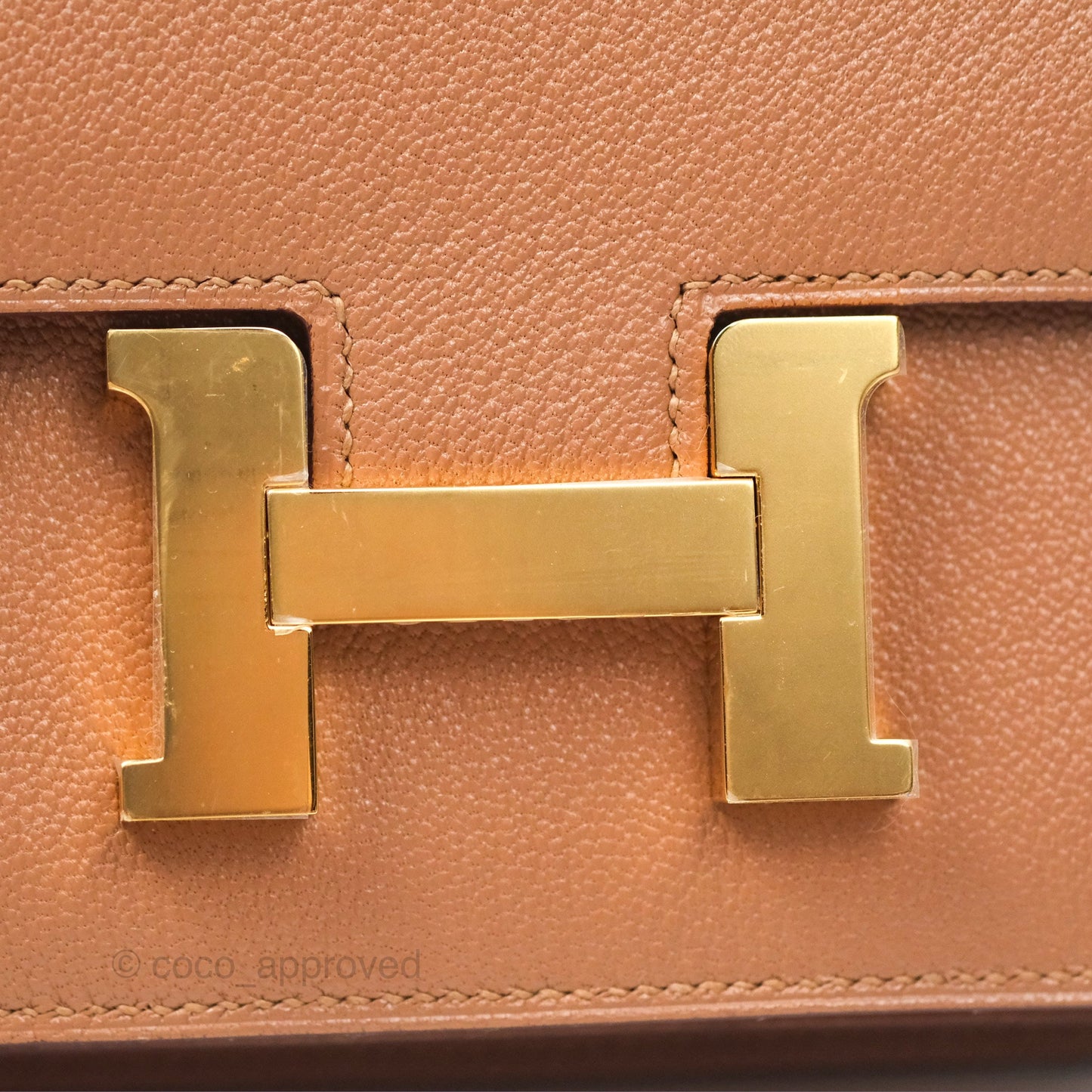 Hermès Constance Mini 18cm Mirror Quebracho Chevre Mysore Gold Hardware