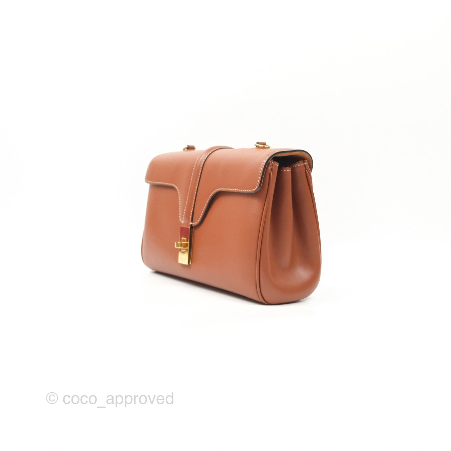 Celine Teen Soft 16 Shoulder Bag Tan Smooth Calfskin