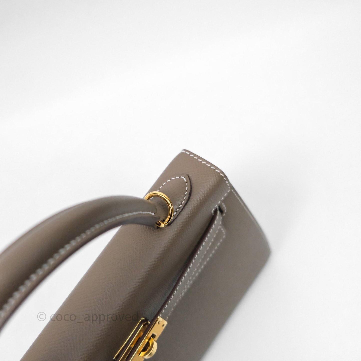 Hermes Kelly 25 Etoupe 18 Epsom Gold Hardware
