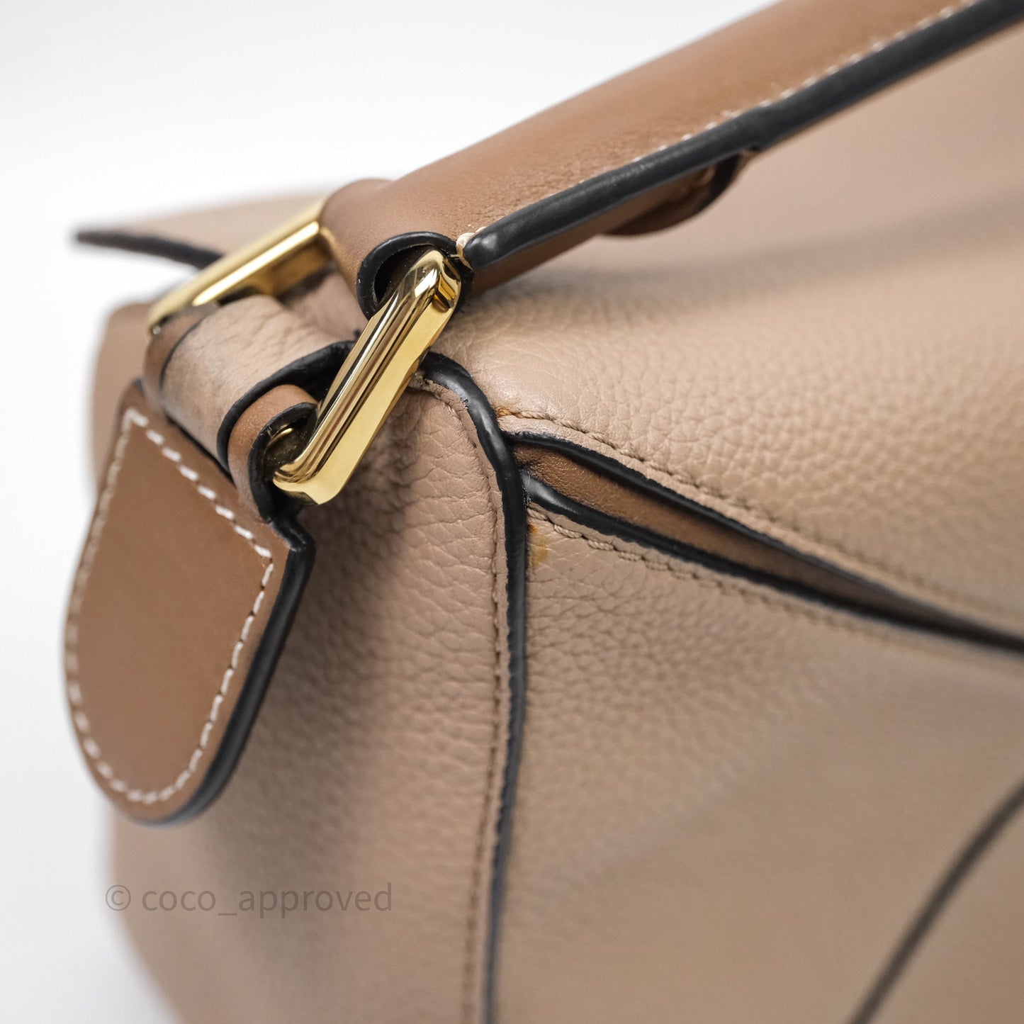 Loewe Small Puzzle Bag Sand Mink Grained Calfskin