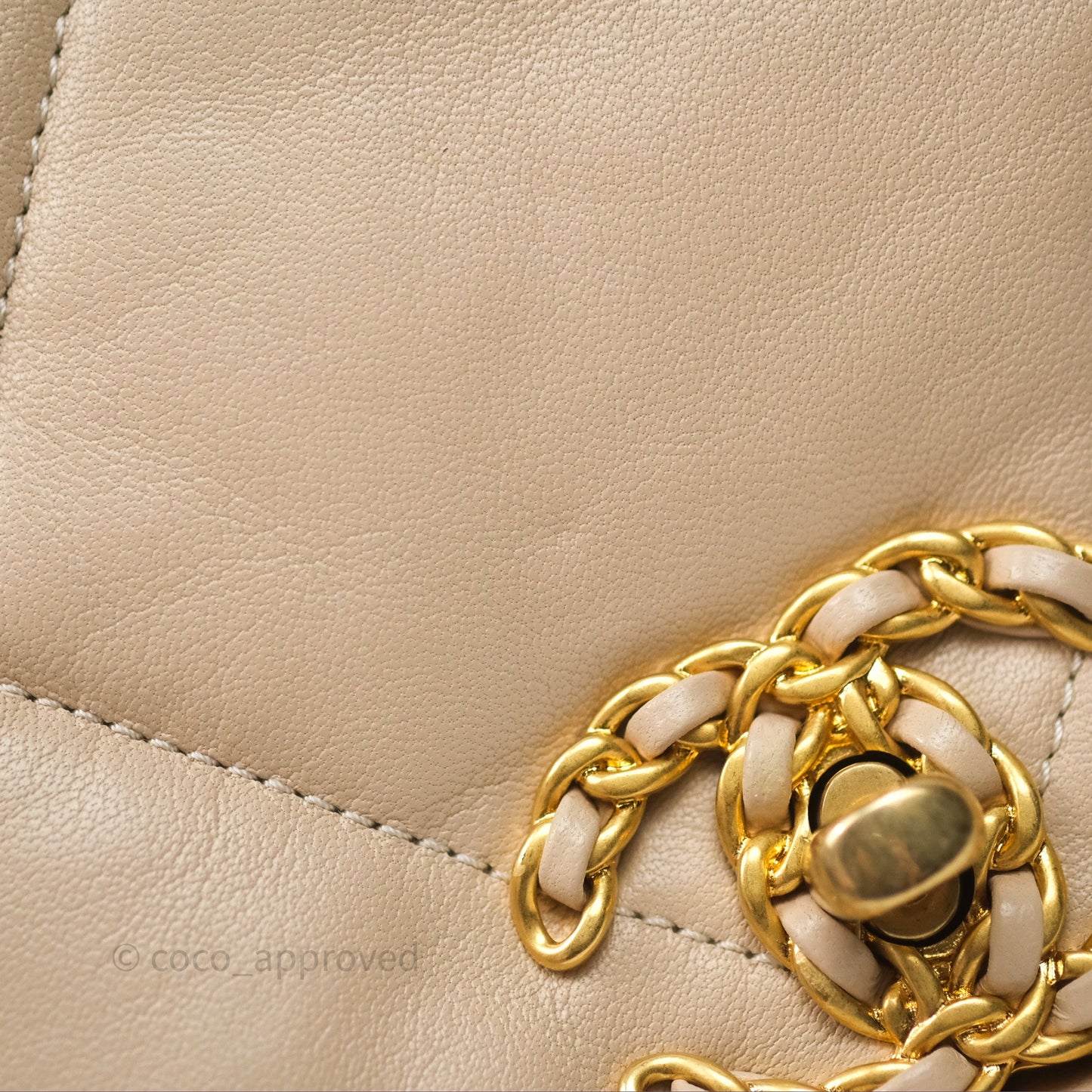 Chanel 19 Small Beige Mixed Hardware