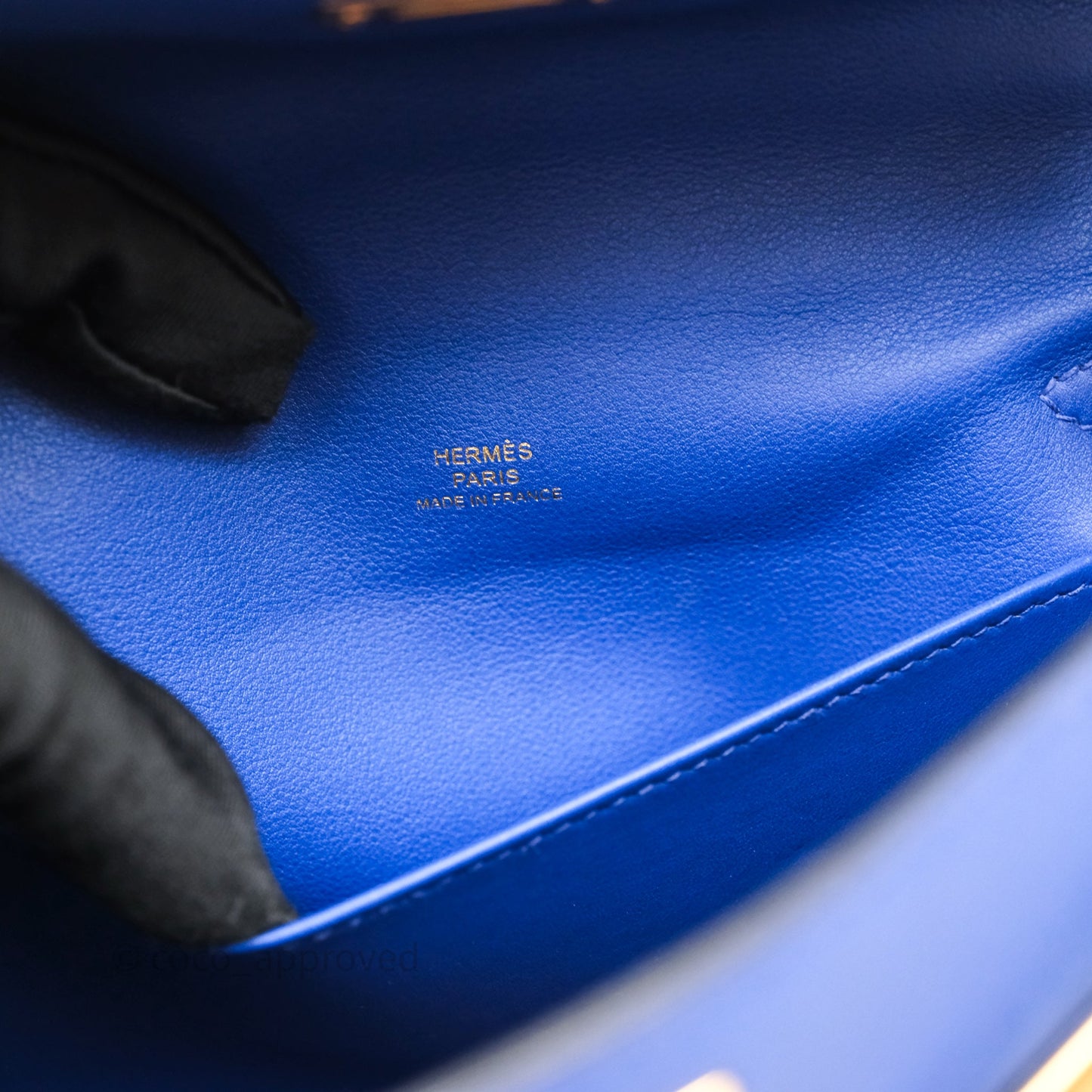 Hermès Kelly Pochette Clutch Electric Blue Swift Gold Hardware