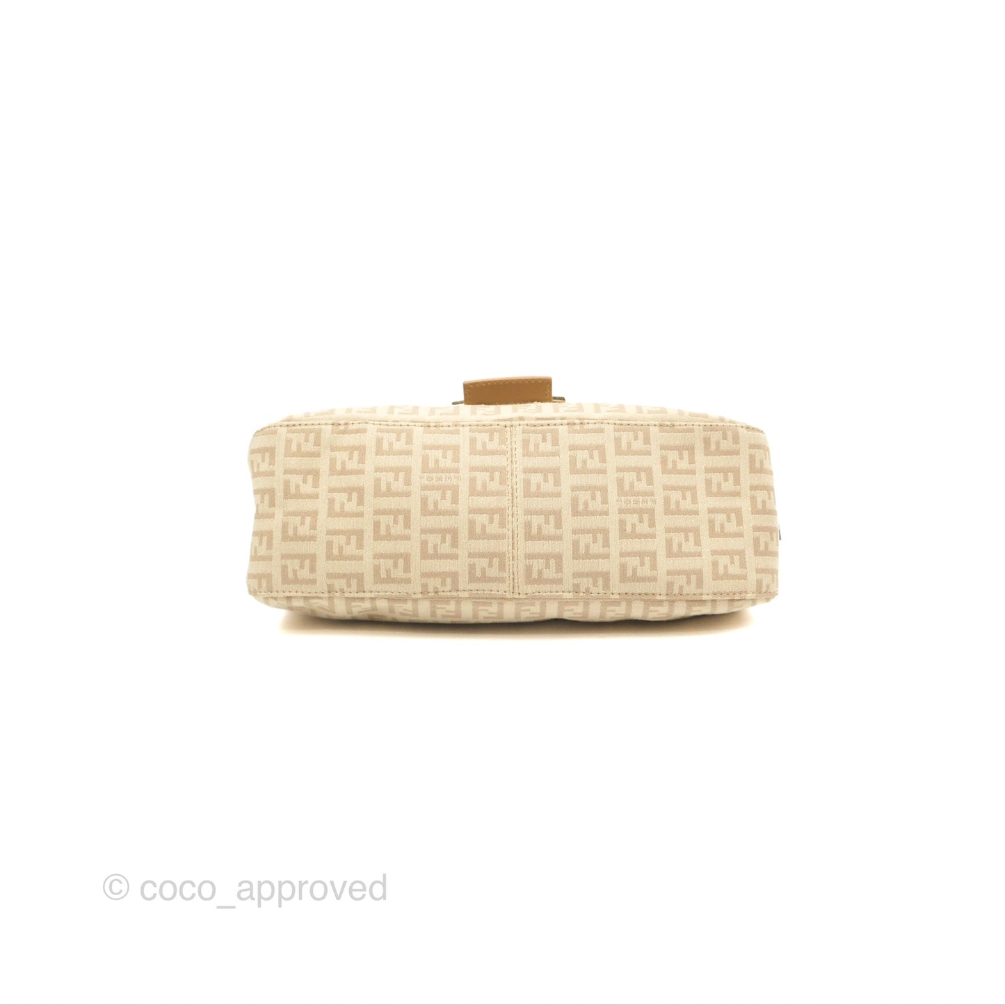 Fendi Vintage Baguette Shoulder Bag Beige Zucchino Canvas
